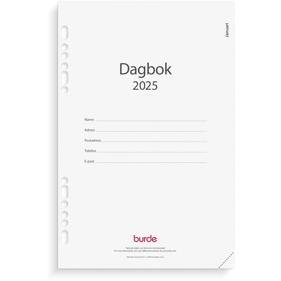 Kalender 2025 Business kalendersats Dagbok