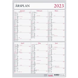Väggkalender 2023 Årsplan