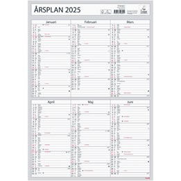 Väggkalender 2025 Årsplan