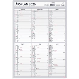 Väggkalender 2026 Årsplan