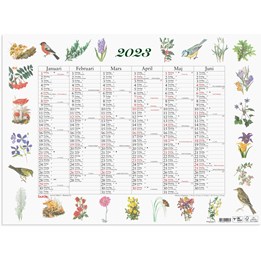 Väggkalender 2023 Stora Naturalmanackan