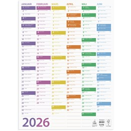 Väggkalender 2026 Väggblad Trend