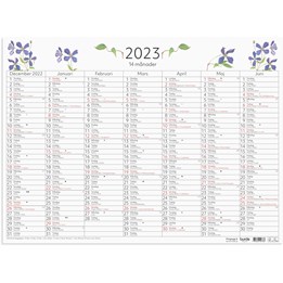 Väggkalender 2023 14-månaders väggblad