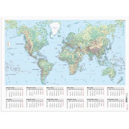 Väggkalender 2023 Väggblad Världskarta