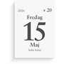 Kalender 2026 Dagblock 75x107 mm
