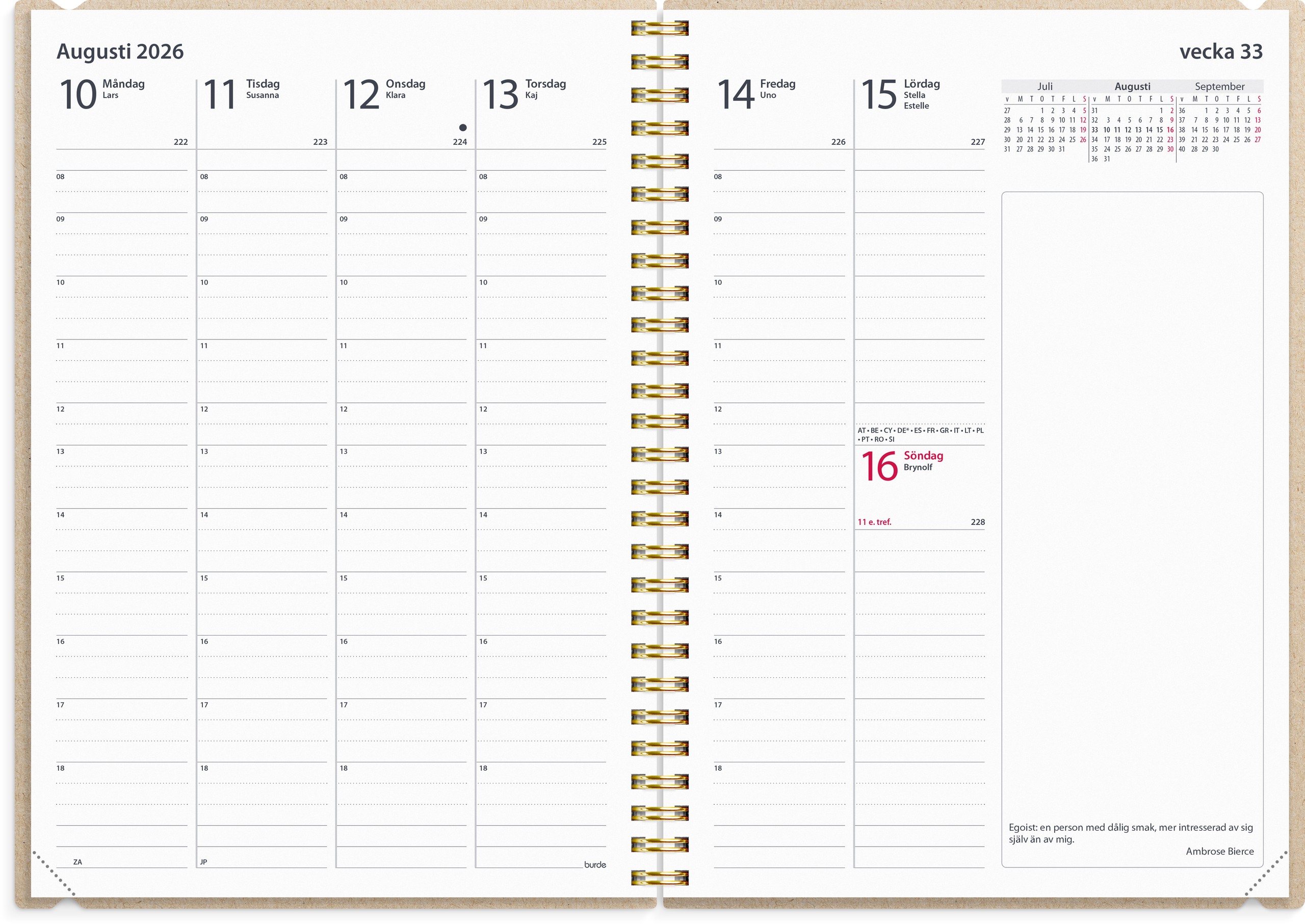 Kalender 2026 Business Story rutor - Designkalendrar - Nybloms.se