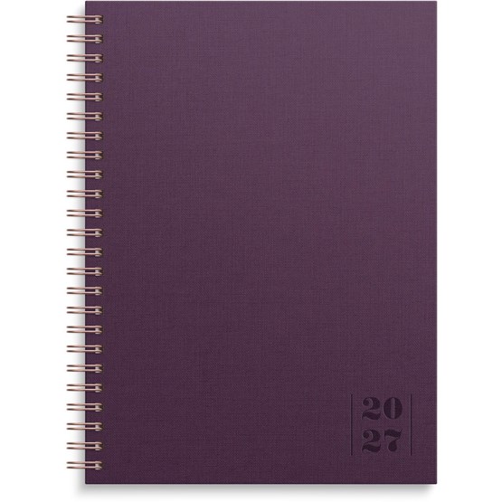 Kalender 2027 Business A5 Textile plommon