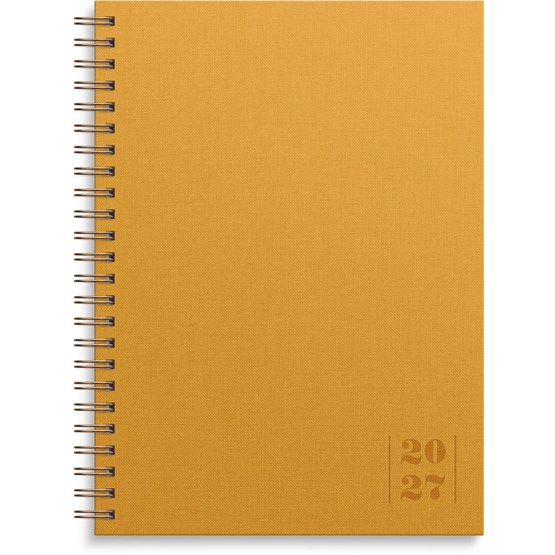 Kalender 2027 Business A5 Textile senapsgul