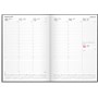 Kalender 2026 Weekly A5 svart konstläder