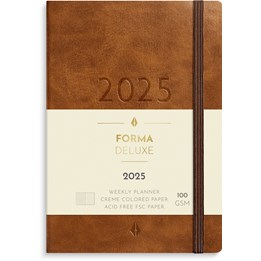 Kalender 2025 Liten Veckokalender Forma Deluxe brun