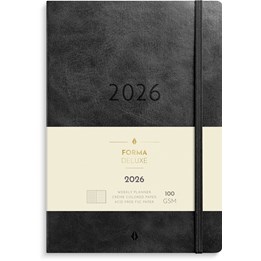 Kalender 2026 Stor Veckokalender Forma Deluxe svart