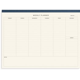 Weekly planner pad Textile