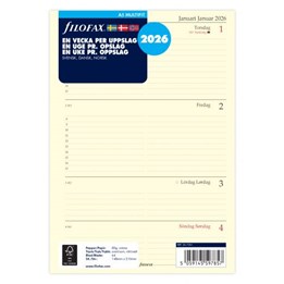Filofax A5 Dagbok 2026 V/U 26-7241
