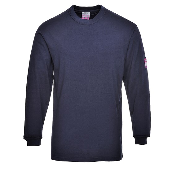 Långärmad T-shirt Antistatisk Marinblå
