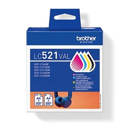Bläckpatron Brother LC521 Multipack CMYK