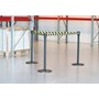 Avspärrningsstolpe Royal Basic Svart med gul/svart band 3m