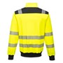 Sweatshirt Fullzip Varsel PW370 Gul/Svart