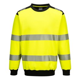 Sweatshirt Rundhals Varsel PW379 Gul/Svart