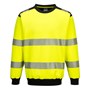 Sweatshirt Rundhals Varsel PW379 Gul/Svart