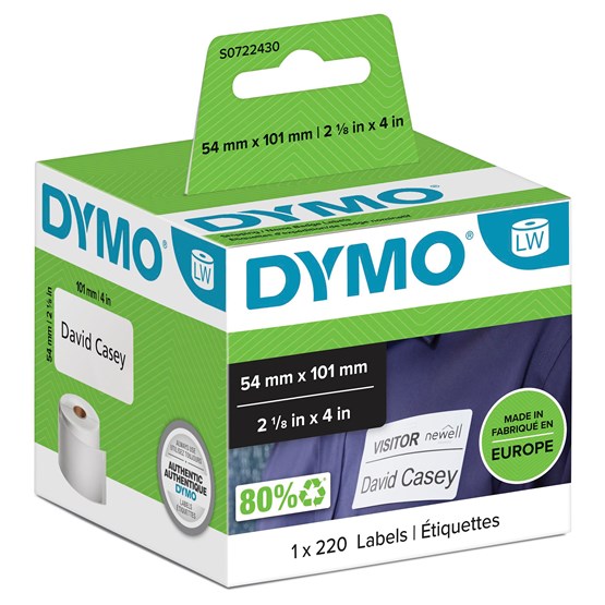 Etikett Dymo Label 101x54 Adress/namnskylt