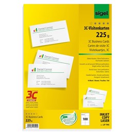 Visitkort sigel 3c 225 g 100st/fp