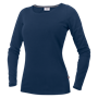 Stretch T-shirt L/S Dam Marinblå
