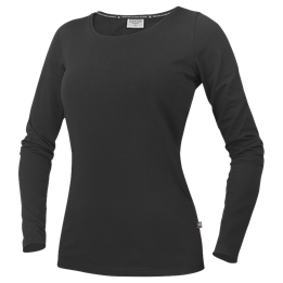Stretch T-shirt L/S Dam Svart