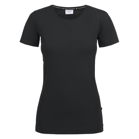 T-shirt Stretch Svart Dam