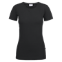 T-shirt Stretch Svart Dam